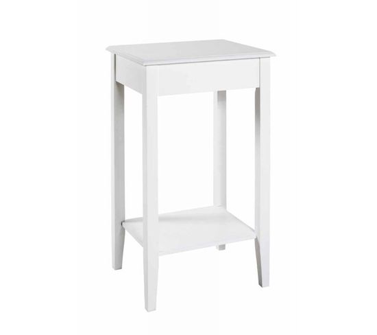 Table D'appoint Vintage En Bois "elsa" 76cm Blanc