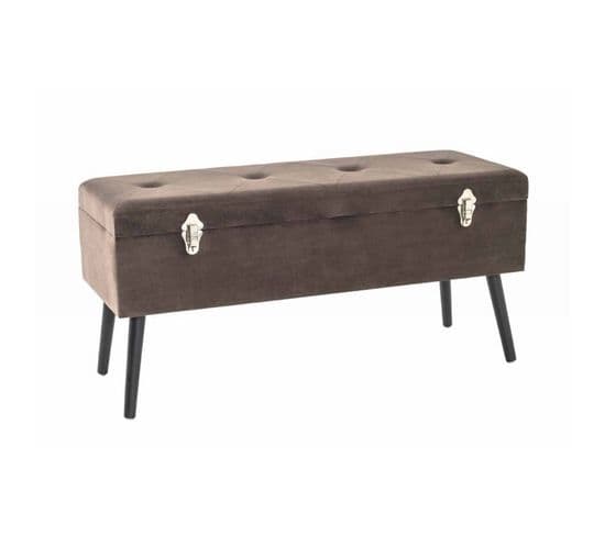 Banc Et Coffre De Rangement "valise" 106cm Taupe