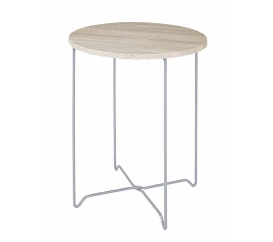 Table D'appoint En Bois "silky" 52cm Naturel