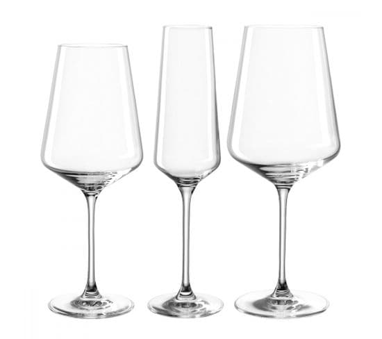 Lot De 12 Verres à Vin Et Champagne Transparent