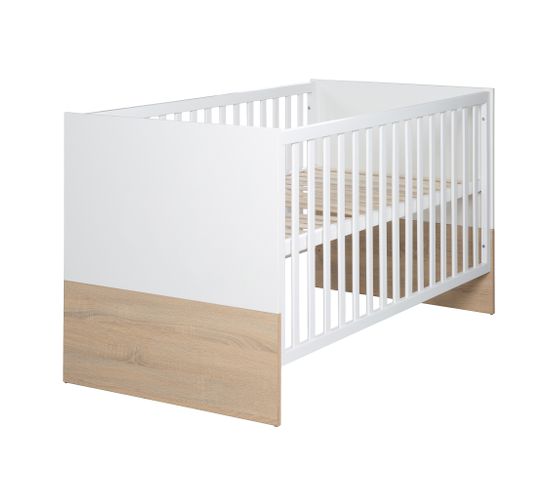 Lit Bébé Évolutif Gabriella - 70 x 140 cm - Convertible - Réglable en Hauteur