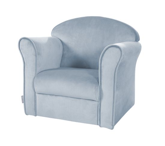 Fauteuil Enfant "Lil Sofa" Avec Accoudoirs - Rembourré De Velours Bleu Clair