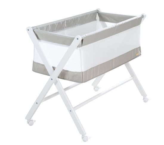 Berceau Cododo Mobile Et Pliant Avec Matelas 45 X 90 - Blanc Et Gris