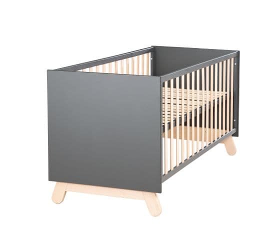 Lit Bébé Évolutif "Jara" - 70x140 - Convertible - Réglable En Hauteur