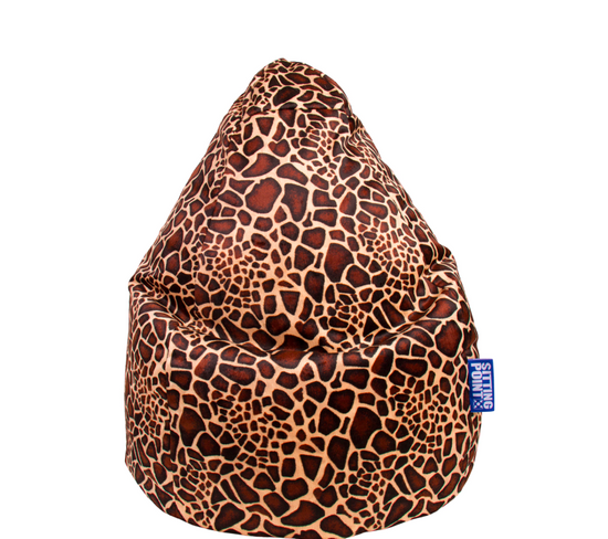 Pouf Poire Afro Xl Noisette