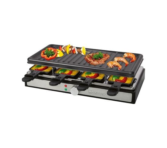 Raclette Gril 8 Personnes Clatronic Rg 3757 Noir