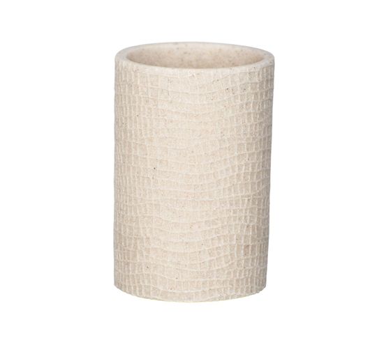 Gobelet De Salle De Bain Design Craquelé Peanut - Beige