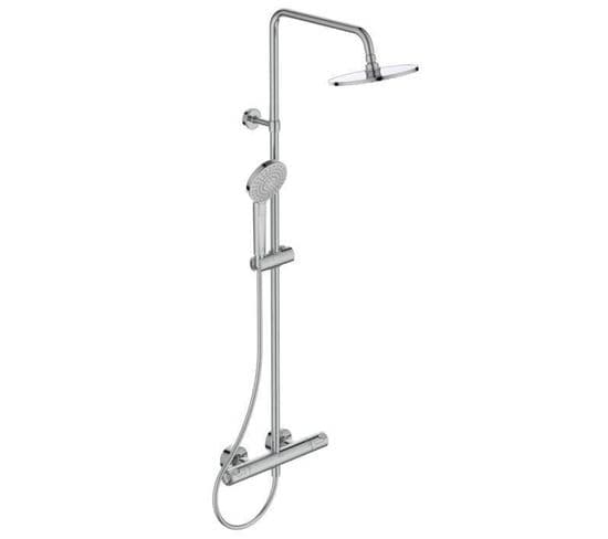 Colonne De Douche Thermostatique Ceratherm T50 Pomme De Tete 20 Cm + Douchette 11 Cm 3j