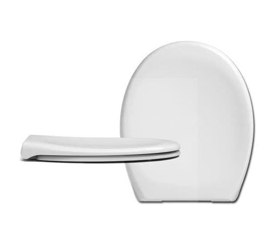 Abattant Wc Pebble Beach 46x38,3x4,9cm Blanc