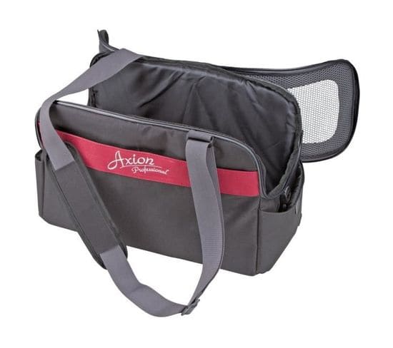 Sac De Transport Axion Pour Chien - 44x20x27cm - Noir Et Rouge