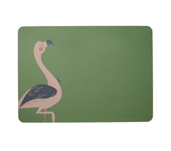 Set De Table Flamingo Vert