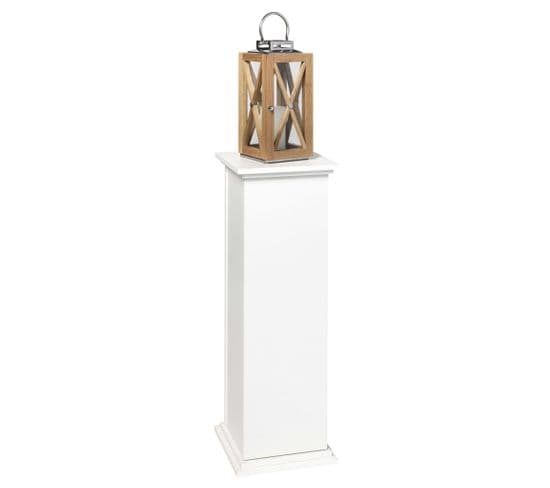 Table D'appoint Avec Porte 88,5 Cm Blanc