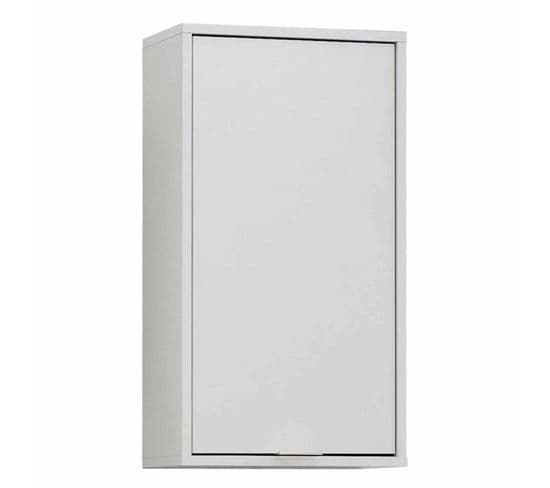 Meuble Haut 1 Porte Design "adora" 68cm Blanc