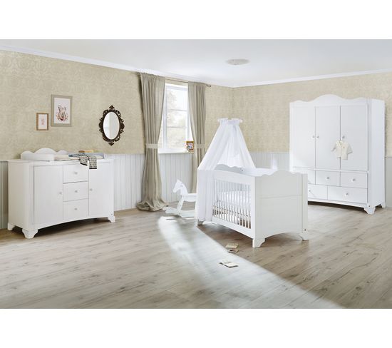 Chambre De Bébé "pino” Extra Large Grande à 3 Portes, 3 Pièces