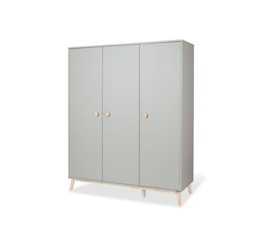 Grande Armoire Dusk 3 Portes Grise