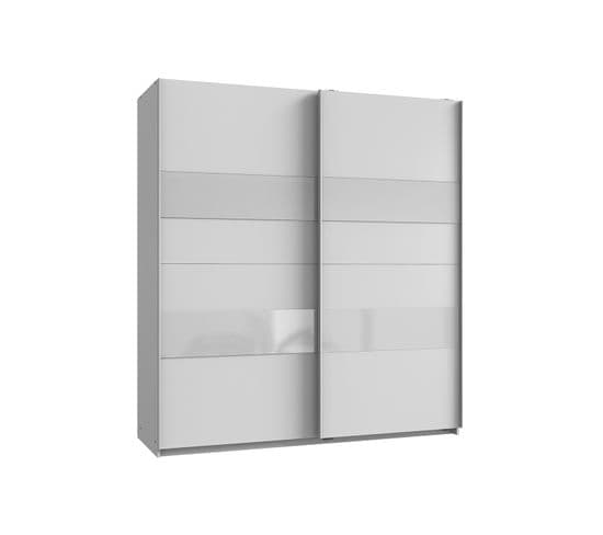 Armoire 2 Portes Coulissantes Avec Insert - L180 Cm