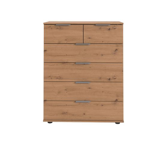 Commode 4+2  Tiroirs Avec Poignées En Métal - L82 Cm