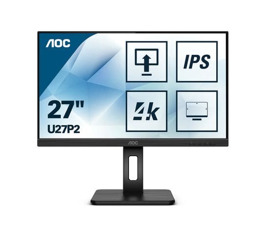 Écran PC U27p2 27" LED 4k Ultra Hd 4 Ms Noir