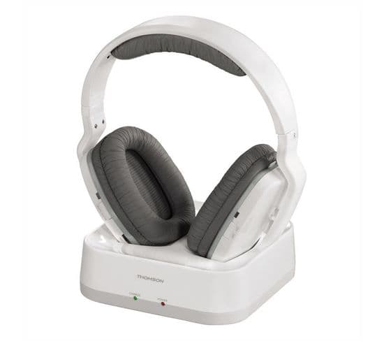 Casque TV Sans Fil Uhf Supra-aural Whp3311w Blanc