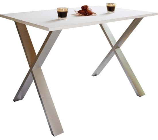 Table à Manger Xonax 140x50cm Blanc