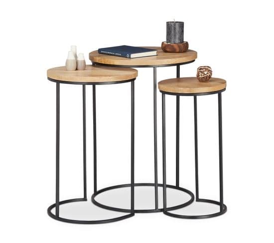 Table Basse D'appoint Lot De 3