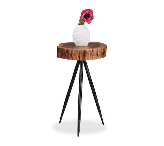 Table D'appoint Ronde Bois De Manguier