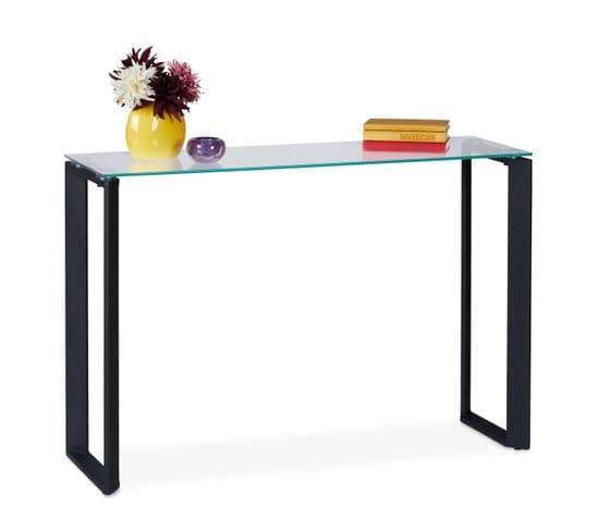 Table Console Avec Plateau En Verre