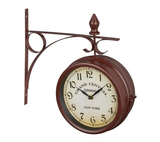 Horloge Murale Au Design Marron