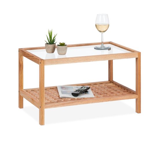 Table D’appoint En Verre Et En Bois