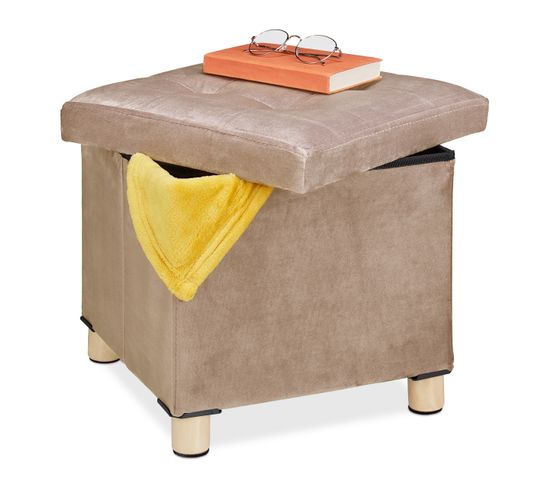 Tabouret De Rangement En Velours