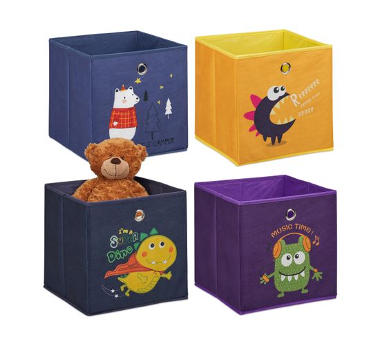 Caisses De Rangement Enfant Lot De 4