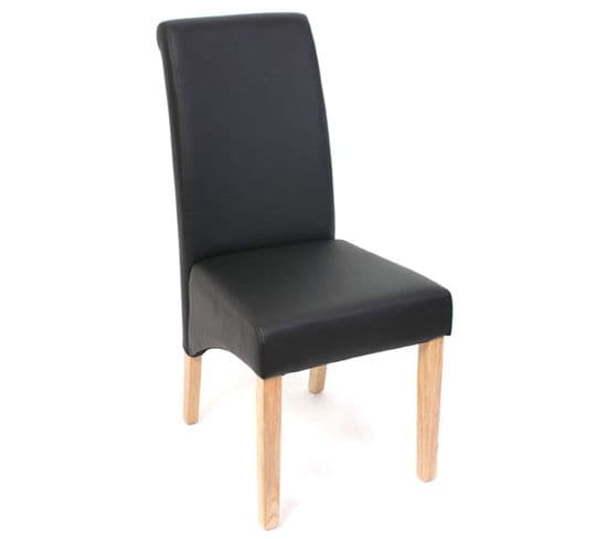 2x Chaise De Séjour M37, Simili-cuir Mat, Noir/pieds Clairs