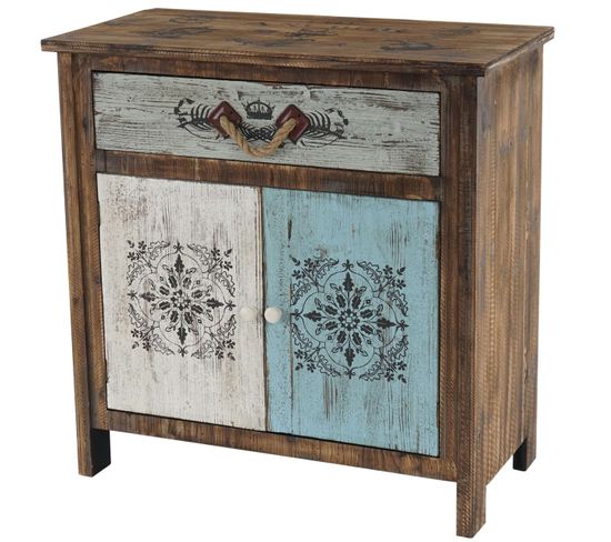 Commode Funchal Armoire Table D'appoint, Vintage, Shabby Chic, 84x80x40cm