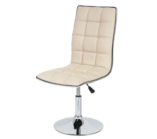 Lot De 2 Chaises De Séjour Hwc-c41 Similicuir ~ Crème