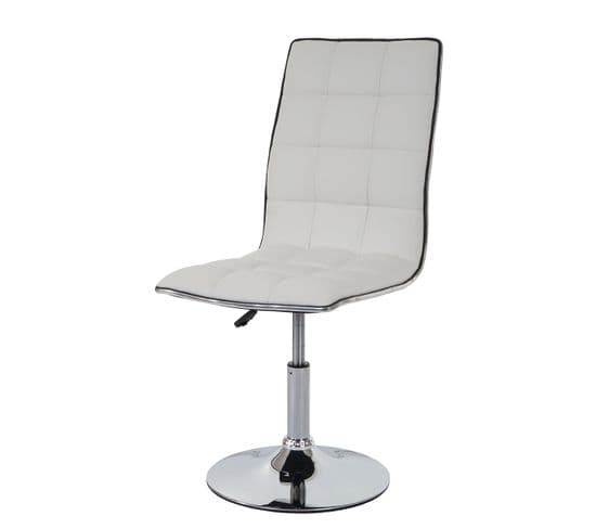 2x Chaise De Salle à Manger Hwc-c41, Fauteuil, Similicuir ~ Blanc