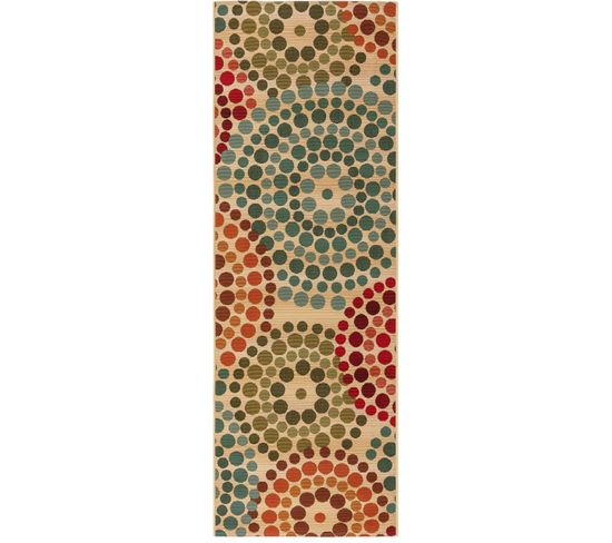 Tapis D'extérieur et Intérieur Artis Beige/multicouleur 80x250 Cm