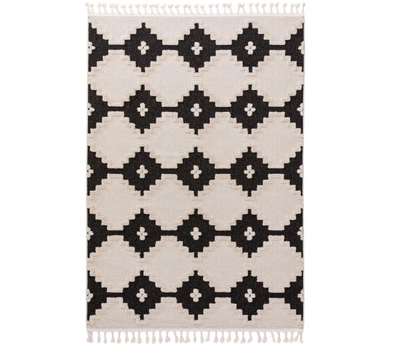 Tapis Oyo Crème/anthracite 200x290 Cm