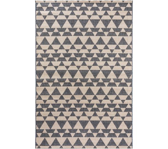 Tapis D'extérieur et Intérieur River Beige/bleu 133x190 Cm