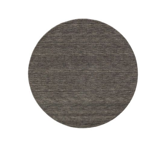 Tapis En Laine Rond Jamal Gris  120 Cm Rond