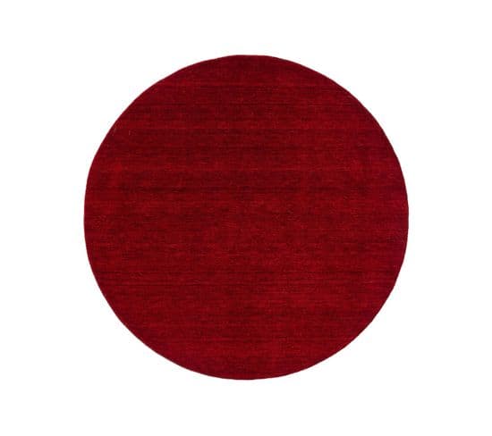 Tapis En Laine Rond Jamal Rouge  120 Cm Rond