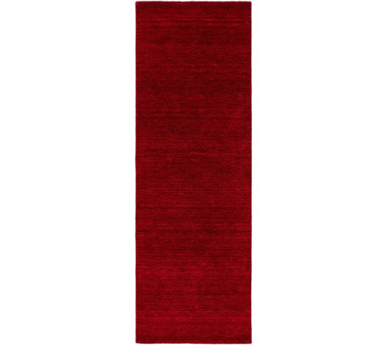 Tapis De Couloir En Laine Jamal Rouge 70x200 Cm