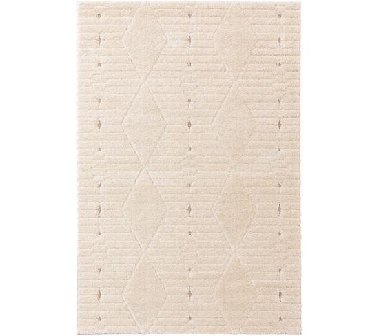 Tapis À Poils Longs Aimee Crème/beige 120x170 Cm