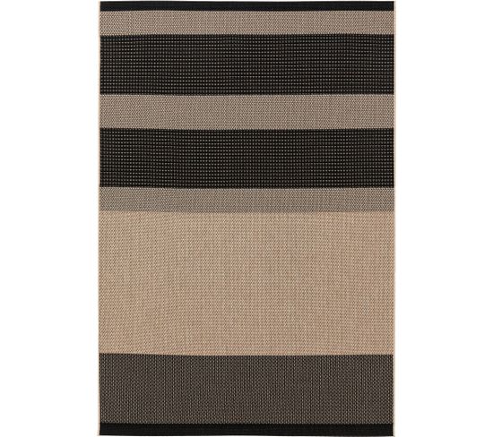 Tapis D'extérieur et Intérieur Naoto Beige/noir 200x290 Cm