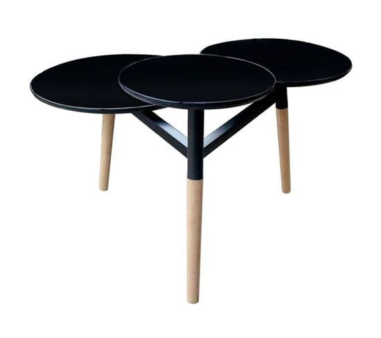 Table D'appoint Design "butler" 86cm Noir