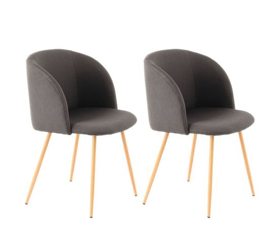 Lot De 2 Chaises Déco "celina" 84 Cm Noir