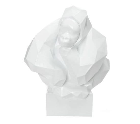 Statue Design "sculpture Kenya" 50cm Blanc