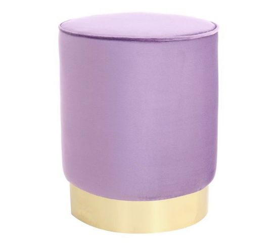 Pouf Design En Velours "nena" 43cm Violet