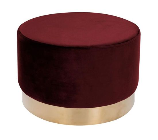 Pouf Rond Déco "nano" 55cm Rouge