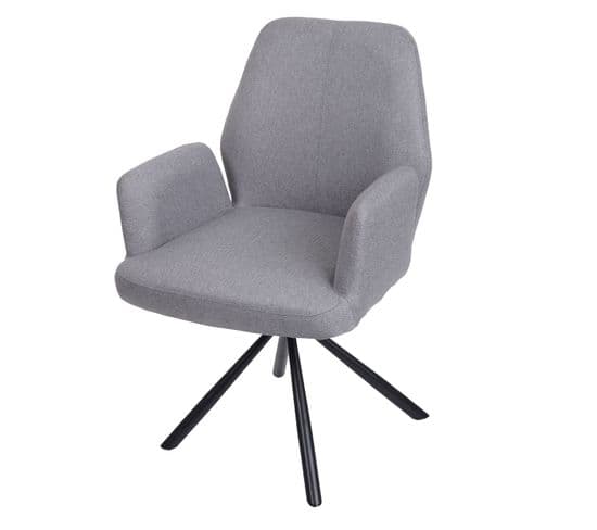 Chaise De Salle à Manger Hwc-h71 Tissu/textile Acier Gris Clair