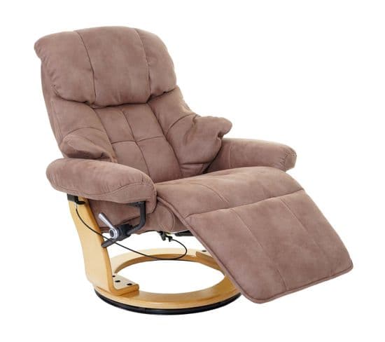 Mca Fauteuil Relax Calgary 2 Tissu Charge Max. 150kg Marron Antique Nature